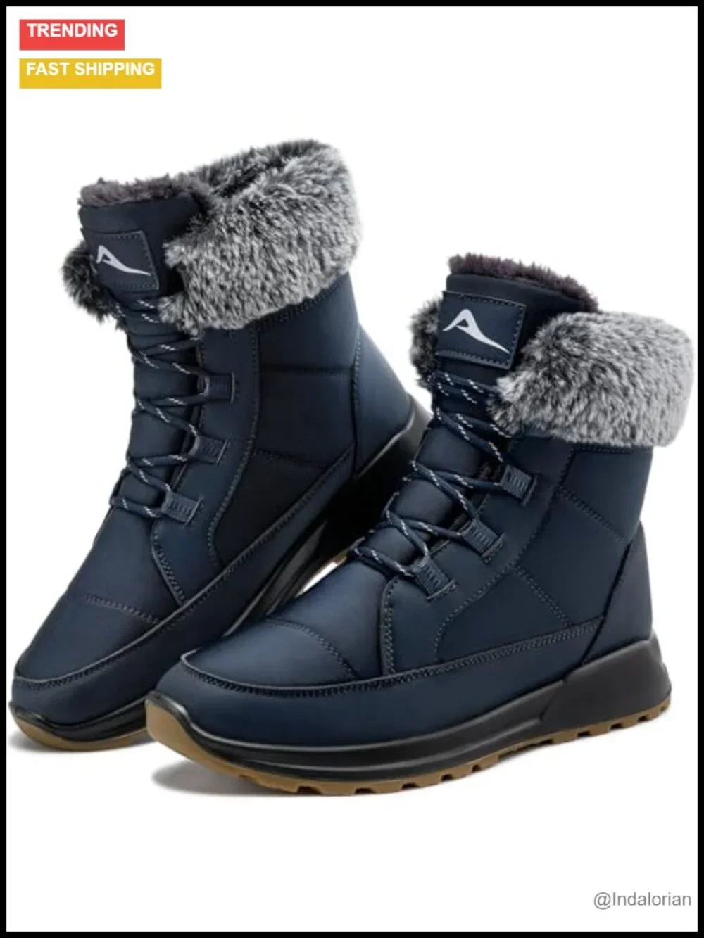 Women's Snow Boots with Faux Fur Lining and Memory Foam Insoles Waterproof